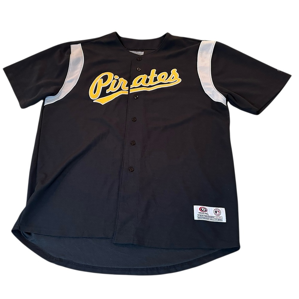 Pittsburgh Pirates MLB True Fan Brand Short Sleeve Jersey Black Mens Size XL